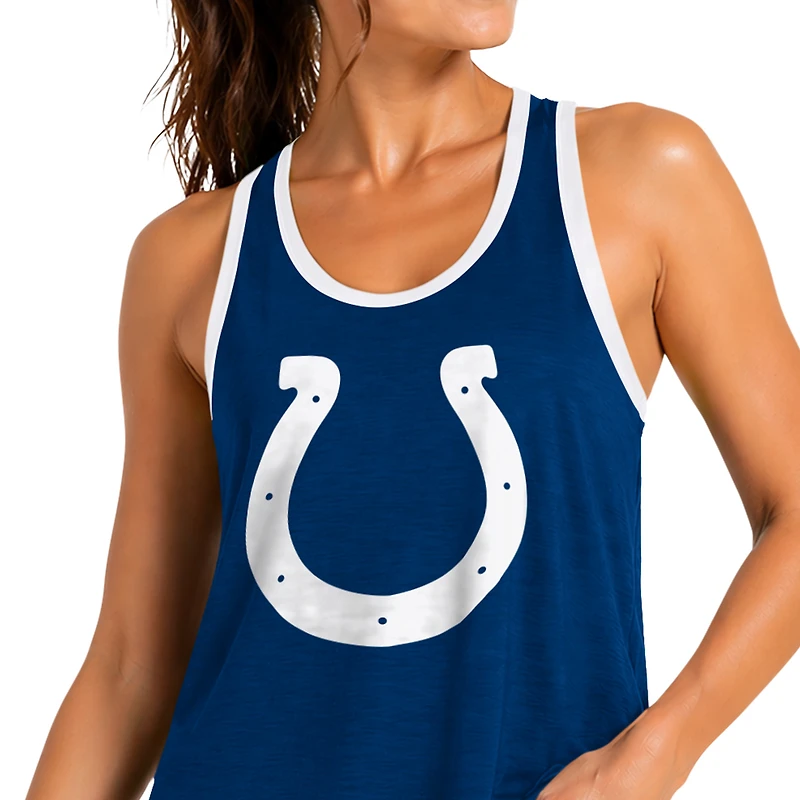 Women's G-III 4Her by Carl Banks Royal Indianapolis Colts Tater II Racerback Tank Top