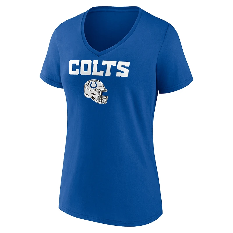 Women's Jonathan Taylor Royal Indianapolis Colts Team Wordmark V-Neck T-Shirt