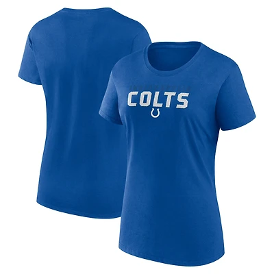 T-shirt Lean Athletic Royal Indianapolis Colts pour femme avec logo