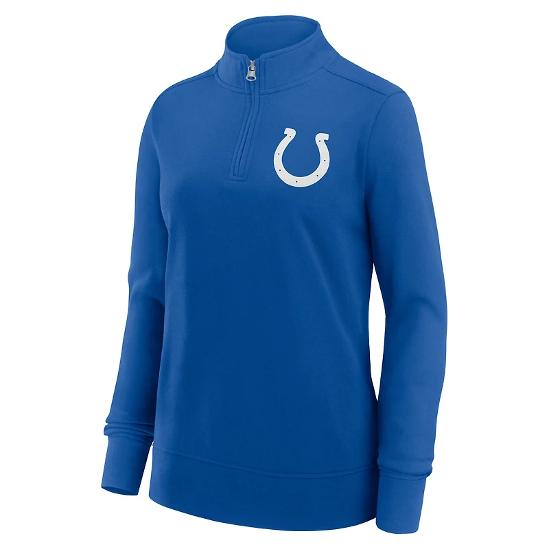 Women's Logo Athletic Royal Indianapolis Colts Velocity Quarter-Zip Jacket