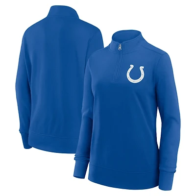 Women's Logo Athletic Royal Indianapolis Colts Velocity Quarter-Zip Jacket