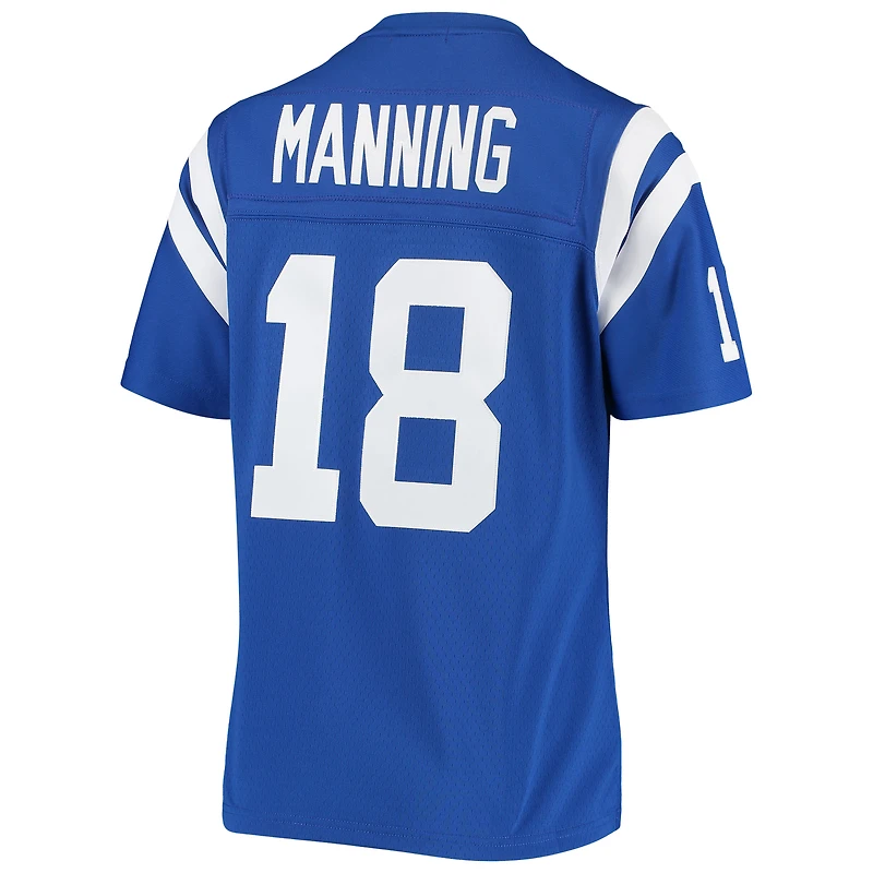 Maillot réplique Mitchell & Ness Peyton Manning Royal Indianapolis Colts 1998 Legacy pour femme