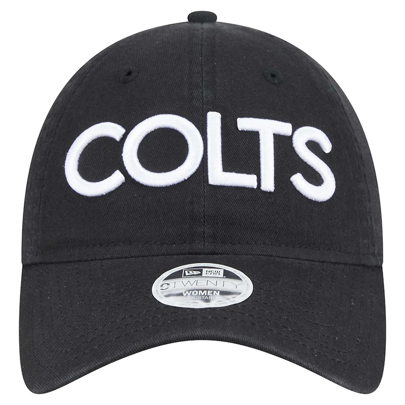 Women's New Era Black Indianapolis Colts Cece 9TWENTY Adjustable Hat