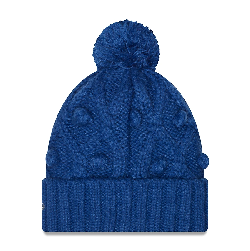 Chandail à pompons à revers Royal Indianapolis Colts New Era pour femme - Bonnet