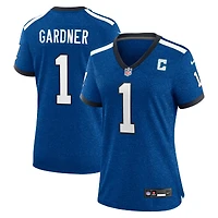 Maillot de match Nike Ahmad Sauce Gardner Heather Royal pour femme, Indianapolis Colts, modèle Alternate 2 Indiana Nights