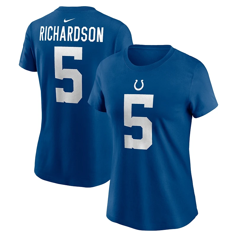 Women's Nike Anthony Richardson Royal Indianapolis Colts Player Name & Number T-Shirt
