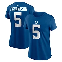 Women's Nike Anthony Richardson Royal Indianapolis Colts  Player Name & Number T-Shirt