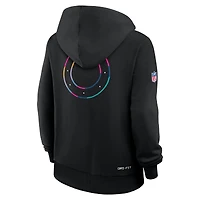 Sweat à capuche Nike noir Indianapolis Colts 2025 NFL Crucial Catch Sideline Standard Issue Dri-FIT pour femme