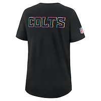 T-shirt Nike noir Indianapolis Colts 2025 NFL Crucial Catch Tri-Blend Dri-FIT pour femme
