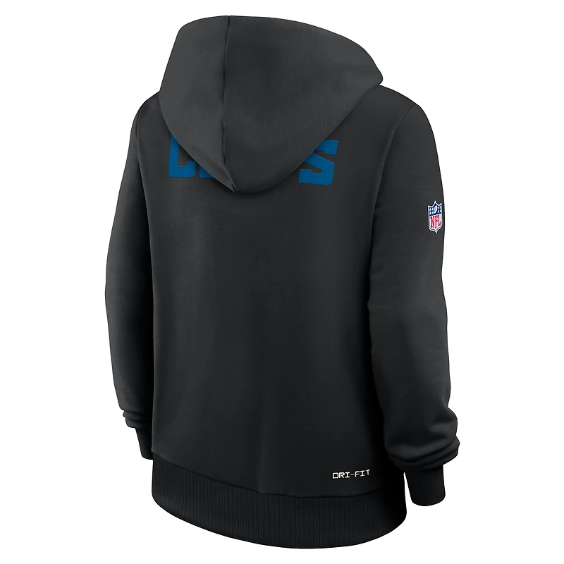 Sweat à capuche Nike noir Dri-FIT pour femme avec logo alternatif des Indianapolis Colts