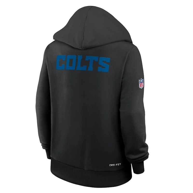 Sweat à capuche Nike noir Dri-FIT pour femme avec logo alternatif des Indianapolis Colts