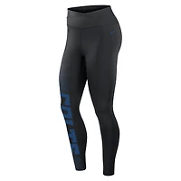 Women's Nike Black Indianapolis Colts Yard Line Crossover Leggings