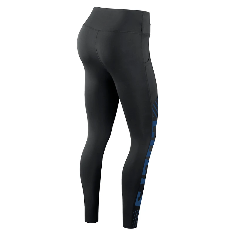 Women's Nike Black Indianapolis Colts Yard Line Crossover Leggings