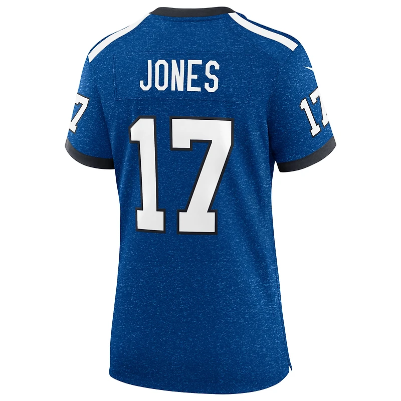 Maillot Nike Daniel Jones Heather Royal pour femme des Indianapolis Colts Alternate 2 Indiana Nights Game