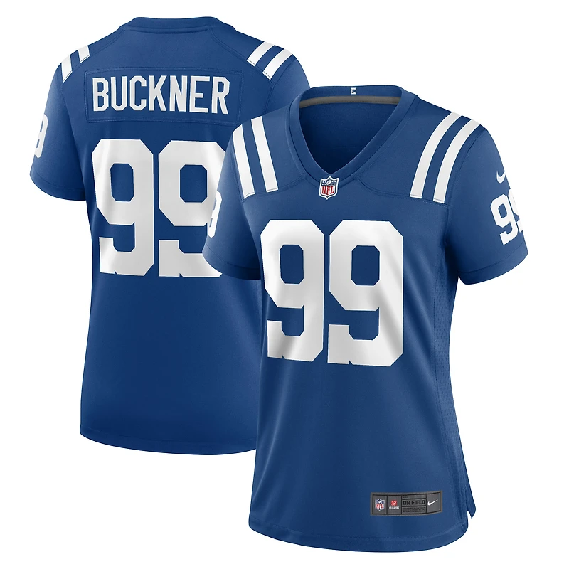 Maillot de match Nike DeForest Buckner Royal Indianapolis Colts pour femme