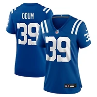 Maillot de match Nike George Odum Royal Indianapolis Colts pour femmes