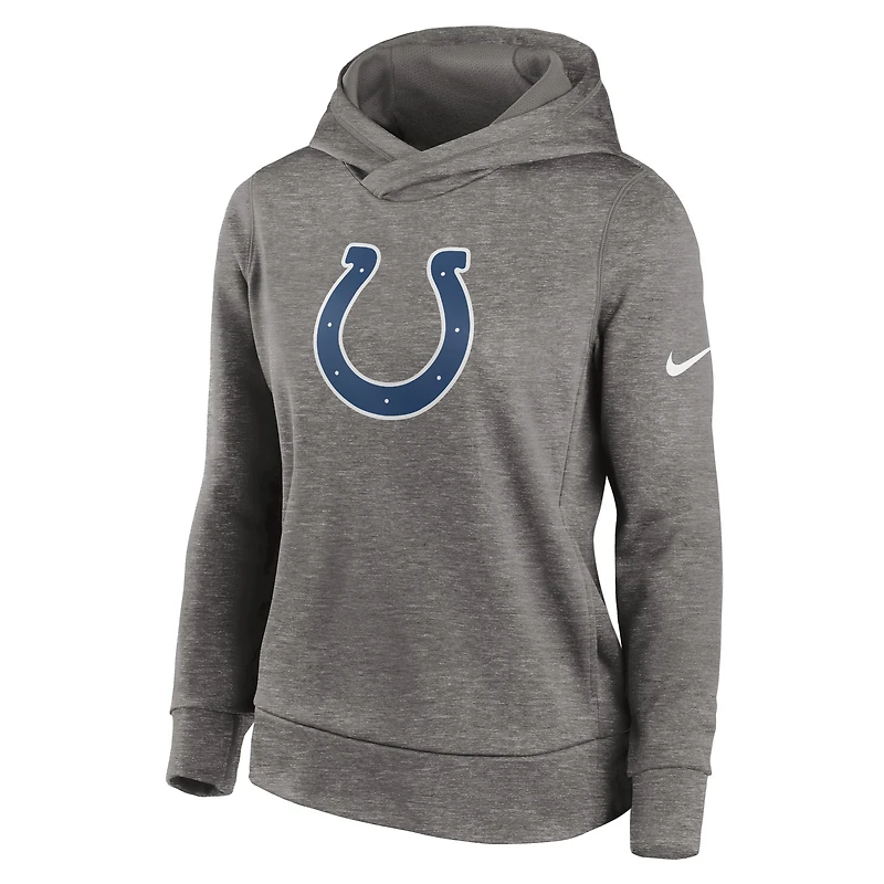 Women's Nike Heather Charcoal Indianapolis Colts Lightweight Performance Hooded Top