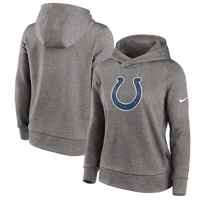 Women's Nike Heather Charcoal Indianapolis Colts Lightweight Performance Hooded Top