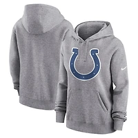 Sweat à capuche en polaire avec logo de l'équipe des Indianapolis Colts Nike gris chiné pour femme