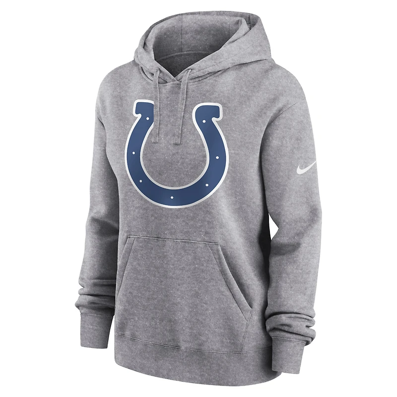 Sweat à capuche en polaire avec logo de l'équipe des Indianapolis Colts Nike gris chiné pour femme