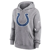 Sweat à capuche en polaire avec logo de l'équipe des Indianapolis Colts Nike gris chiné pour femme
