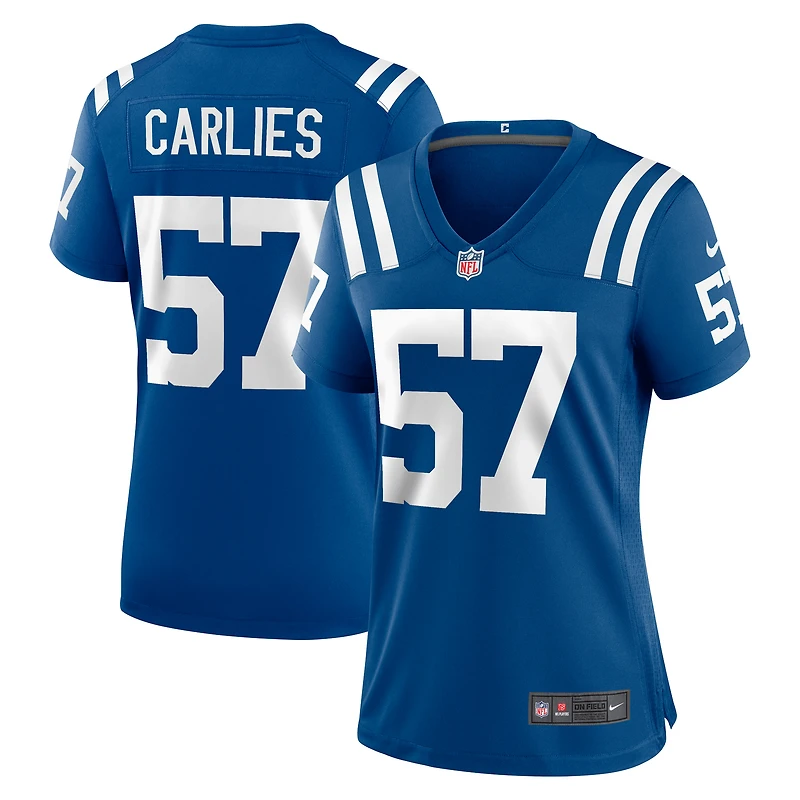 Maillot de match Nike Jaylon Carlies Royal Indianapolis Colts pour femme