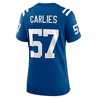 Maillot de match Nike Jaylon Carlies Royal Indianapolis Colts pour femme
