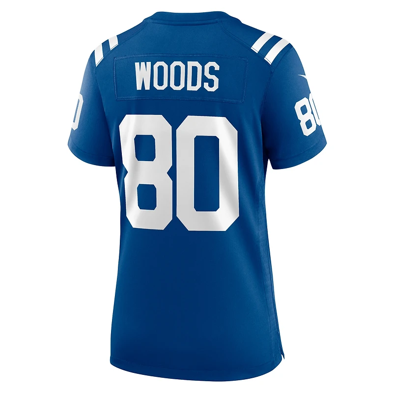 Maillot de jeu Nike Jelani Woods Royal Indianapolis Colts pour femme