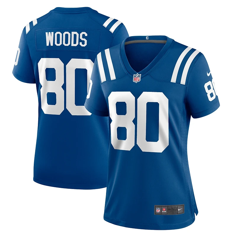 Maillot de jeu Nike Jelani Woods Royal Indianapolis Colts pour femme