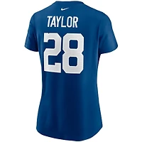 T-shirt avec nom et numéro Nike Jonathan Taylor Royal Indianapolis Colts pour femme