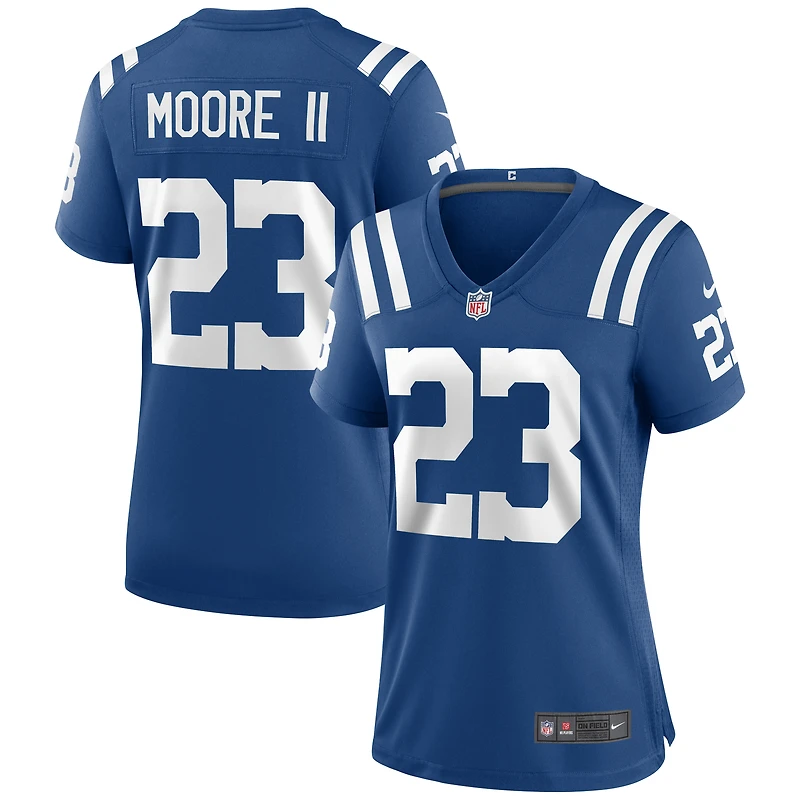 Maillot de match Nike Kenny Moore II Royal Indianapolis Colts pour femme