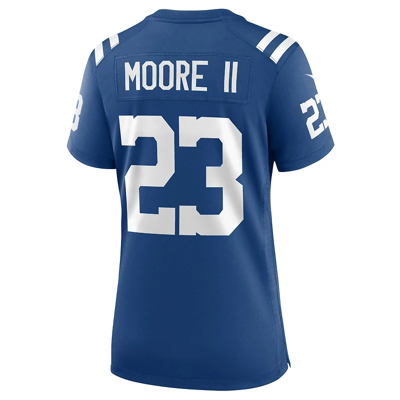 Maillot de match Nike Kenny Moore II Royal Indianapolis Colts pour femme