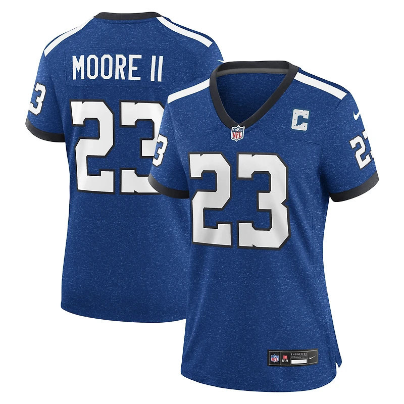 Maillot de jeu alternatif Nike Kenny Moore II Indianapolis Colts Indiana Nights pour femme