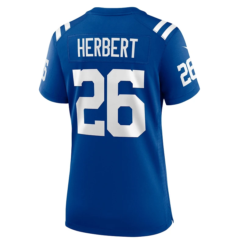 Maillot Nike Khalil Herbert Royal pour femme des Indianapolis Colts