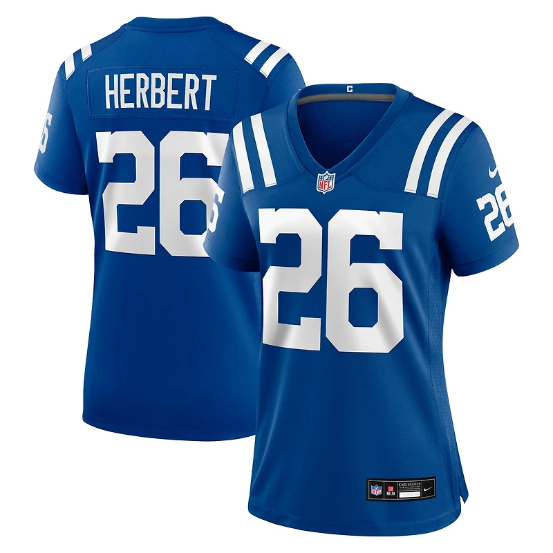 Maillot Nike Khalil Herbert Royal pour femme des Indianapolis Colts