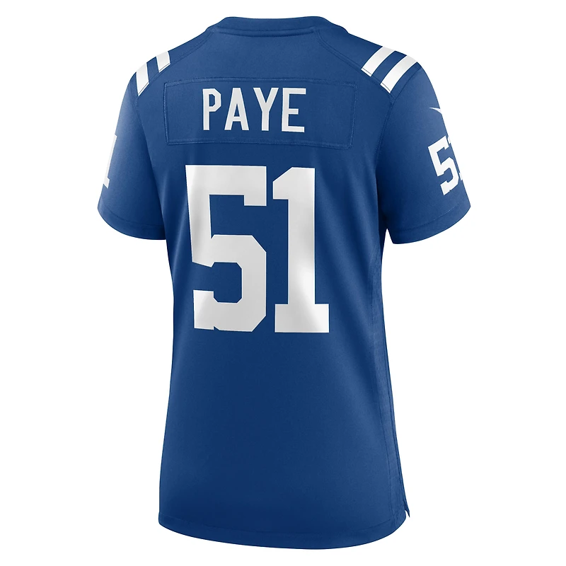 Maillot de match Nike Kwity Paye Royal Indianapolis Colts pour femme