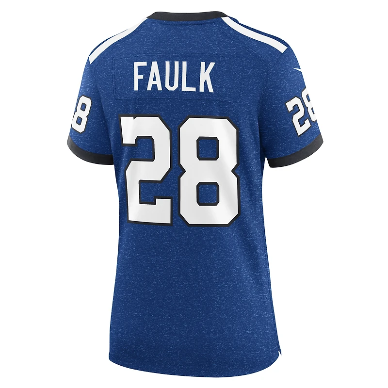 Maillot de jeu alternatif Indianapolis Colts Indiana Nights pour femme Nike Marshall Faulk