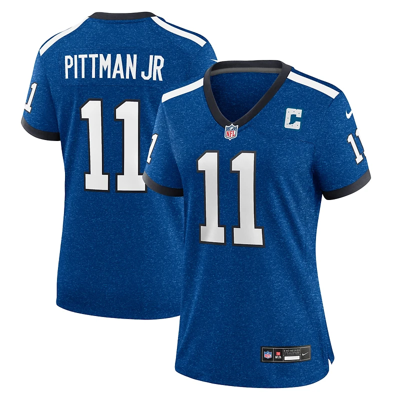 Maillot Nike Michael Pittman Jr. Royal pour femme, Indianapolis Colts, Indiana Nights, match alternatif