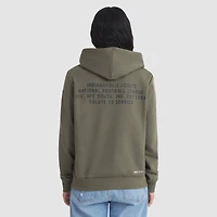 Women's Nike Olive Indianapolis Colts 2025 Salute to Service Sideline Standard Issue Dri-FIT Hoodie