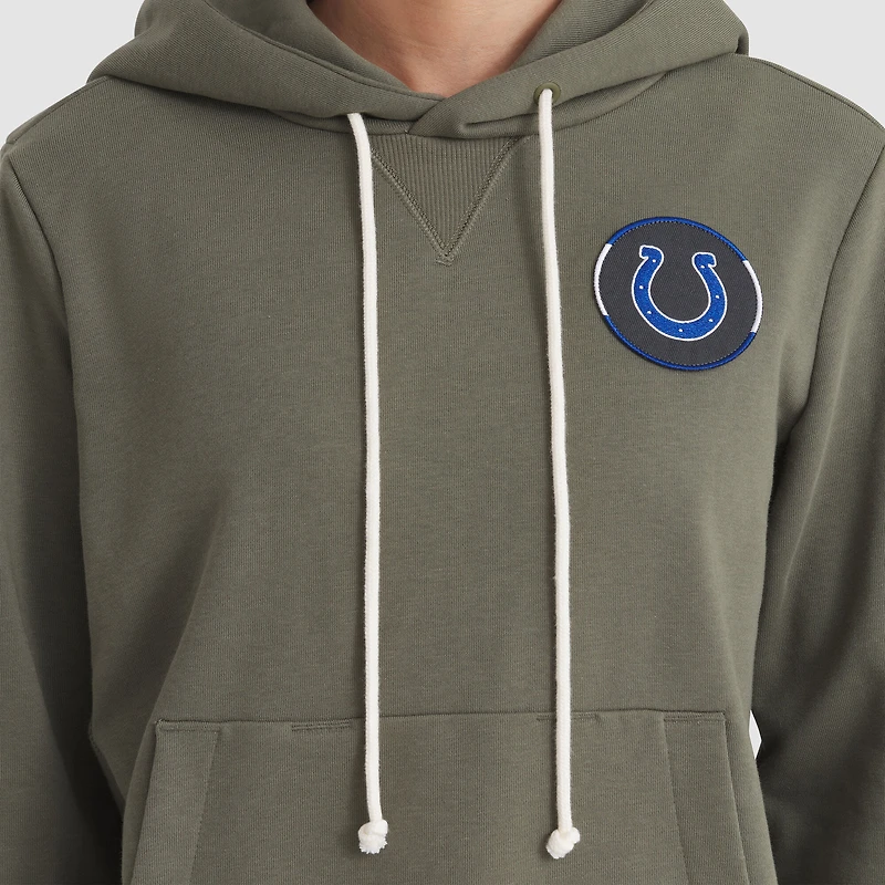 Women's Nike Olive Indianapolis Colts 2025 Salute to Service Sideline Standard Issue Dri-FIT Hoodie