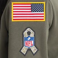 Women's Nike Olive Indianapolis Colts 2025 Salute to Service Sideline Standard Issue Dri-FIT Hoodie
