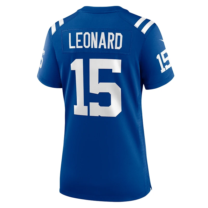 Women's Nike Riley Leonard  Royal Indianapolis Colts Team Game Jersey