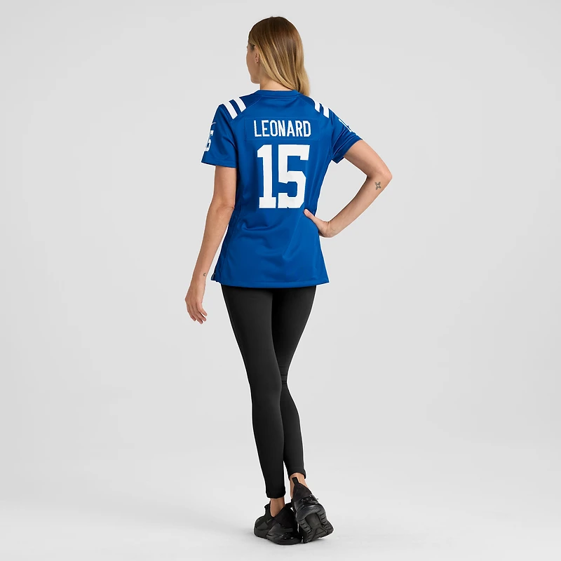 Women's Nike Riley Leonard  Royal Indianapolis Colts Team Game Jersey