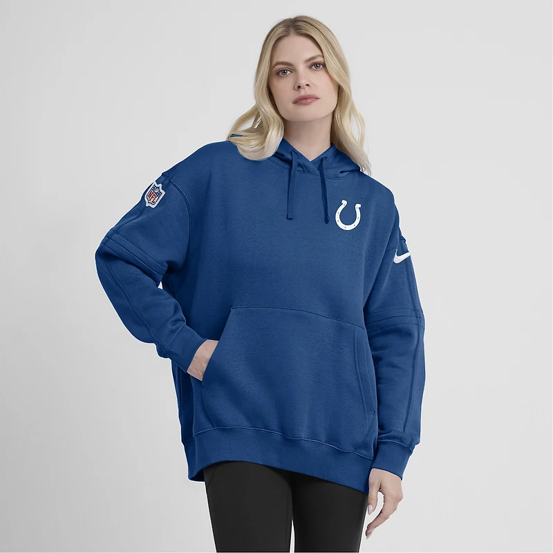 Sweat à capuche Nike Royal Indianapolis Colts 2023 Sideline Club Fleece pour femme