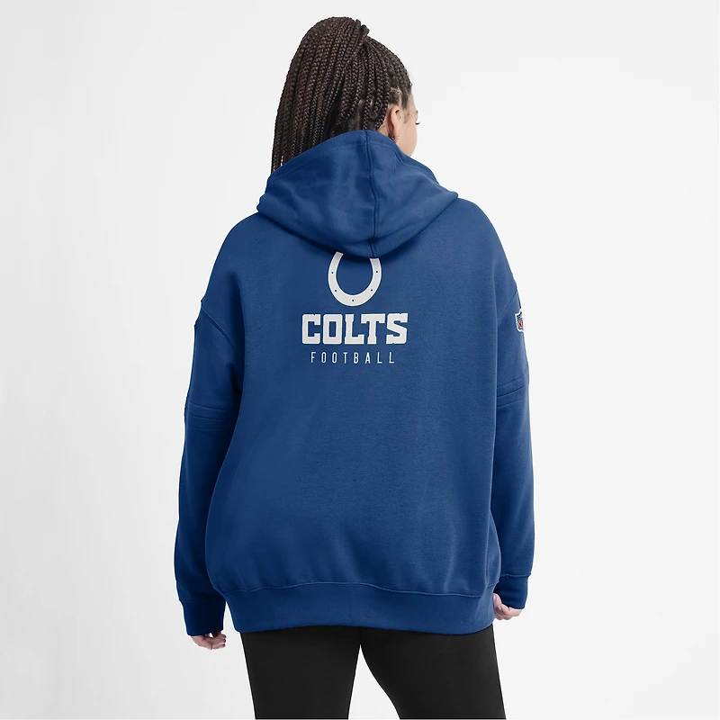 Women's Nike Royal Indianapolis Colts 2023 Sideline Club Fleece Pullover Hoodie