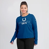Women's Nike Royal Indianapolis Colts Modest Crop Performance Long Sleeve T-Shirt
