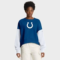 Sweat-shirt oversize à blocs de couleurs Nike Royal Indianapolis Colts pour femme