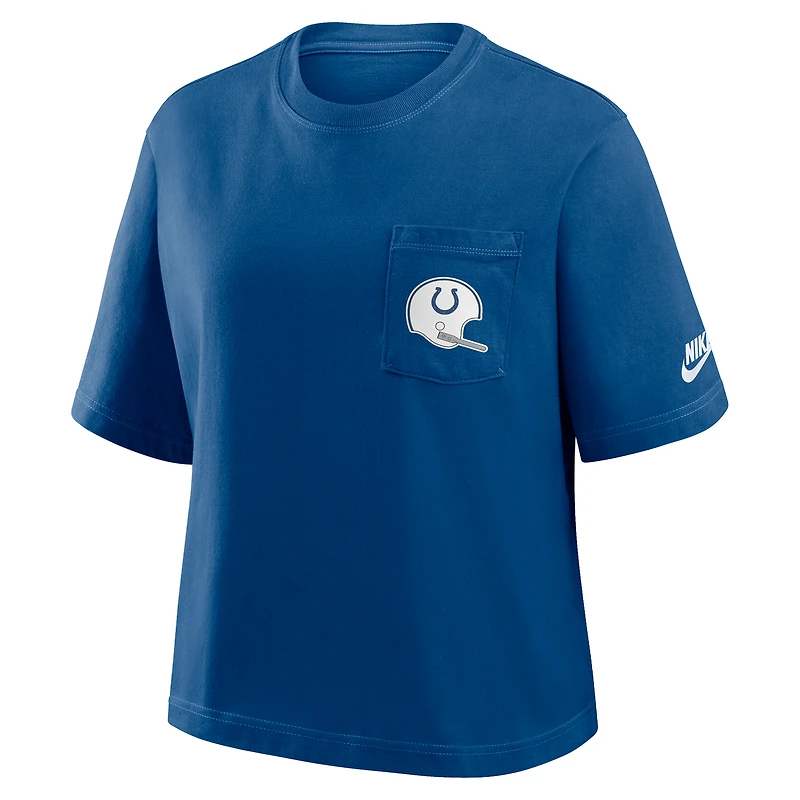 T-shirt Nike Royal Indianapolis Colts Rewind pour femme
