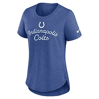 T-shirt Nike Royal Indianapolis Colts Tri-Blend pour femme