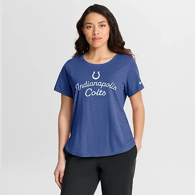 Women's Nike Royal Indianapolis Colts Script Tri-Blend T-Shirt